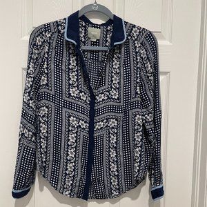 Anthropologie Maeve Long Sleeve Top